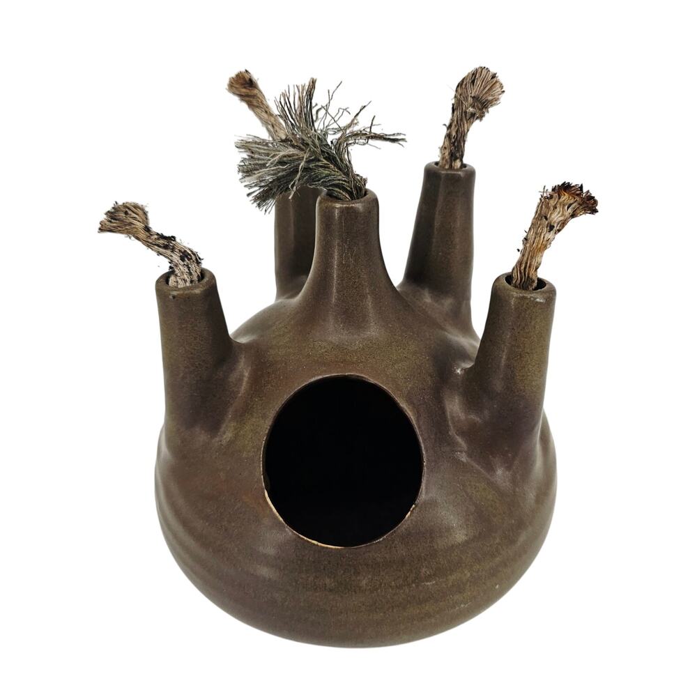 Mid century ceramic Oil lamp by Jan de Graaf-dutch design MCM Pottery Vintage